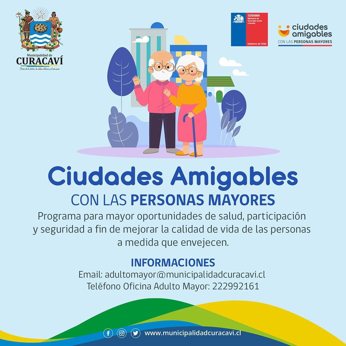 Curacaví es líder en red mundial de Ciudades Amigables, un programa de la OMS » Hoy Noticias Ciudades Amigables